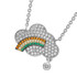 Sterling Silver Rainbow Cloud Pendant Necklace