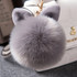 Pom Pom Keychains Fake Rabbit fur ball key chain porte clef pompom de fourrure fluffy Bag Charms bunny keychain Keyring
