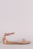 Bamboo Metallic Ankle Strap Open Toe Flat Sandal