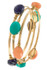 Station stone multi bangle bracelet
