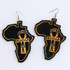 Africa Map Ankh Earrings