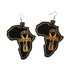 Africa Map Ankh Earrings
