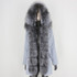 BLUENESSFAIR 2020 Waterproof Long Parka Real Fur Coat Natural Fox Fur Collar Hood Outerwear Winter Jacket Women Warm Streetwear