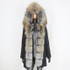 BLUENESSFAIR 2020 Waterproof Long Parka Real Fur Coat Natural Fox Fur Collar Hood Outerwear Winter Jacket Women Warm Streetwear