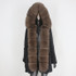 BLUENESSFAIR 2020 Waterproof Long Parka Real Fur Coat Natural Fox Fur Collar Hood Outerwear Winter Jacket Women Warm Streetwear