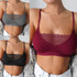 Womens Summer Sexy Lace Camis Crop Tanks Tops Sleeveless Cotton Bustier Solid Bandeau Bra Vest Seamless Bralette Tees
