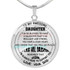 To my daughter: Birthday gift ideas for daughter, daughter necklace, to my daughter necklace, best gifts for daughter, birthday gifts for daughter, father and daughter necklace, daughter necklace from parents,  856fdbn