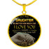 To my daughter: daughter necklace, to my daughter necklace, best gifts for daughter, birthday gifts for daughter, father and daughter necklace, daughter necklace from parents, special daughter necklace  459fdgn
