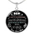 To my son: son necklace, to my son necklace, best gifts for son, birthday gifts for son, mother and son necklace, mother and son necklace, special son necklace 444