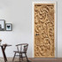 Flower mural door wallpaper