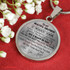 To My Girlfriend Luxury Necklace: Creative First Date Necklaces - 'I Will Cherish You And Keep You Safe All The Time And Yes! Love You Always.' - 623go