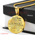 To My Girlfriend Luxury Necklace: Creative First Date Necklaces - 'I Will Cherish You And Keep You Safe All The Time And Yes! Love You Always.' - 623go