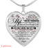 To My Wife Luxury Necklace: Unique Necklace For Wife - 'I Love You With All My Heart And Soul. I'm So Thankful For The Happiness' - 609wo