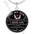 To my son necklace, special birthday gift for son from dad, father and son necklace, best son gift 456sds