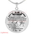 To My Boyfriend Luxury Necklace: Necklace For Boyfriend, "You Have Made My Imperfections Seem Perfect & All My Shortcomings Appear Complete."554BO