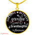 To My Granddaughter Luxury Necklace: Grandchildren And Grandparents Necklace, Birthday Gifts For Granddaughter, Amazing Granddaughter Necklace, "The Love A Between Grandpa And Granddaughter Is Forever"432GDAS