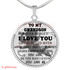 To My Grandson Luxury Necklace: Idea Gift For Grandson On Birthday " Never Forget That I Love You"