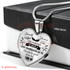 To My Granddaughter Luxury Necklace: "You Are The Angel, You Are So True, I Feel So Blessed, To Have A Lovely Daughter Like You, You Are Too Good To Be True"� 526GDASO