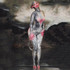 Nightclub Bar Stage Dance Costume Halloween Cosplay Grey Print Long Jumpsuit Performance Costume Female Party Wear JJ040