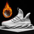 Men's Running Shoes Waterproof Leather Sneakers Unique Blade Sole High-quality Cushioning Outdoor Athletic Jogging Sport Shoes