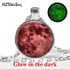 Glow in the Dark Glass Pendant Necklace