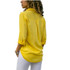 Women Elegant Long Sleeve Solid V-Neck Chiffon Blouse Tops