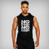 Brand Gyms Clothing Men's Hooded Tank Top Cotton Sleeveless Workout Sportswear