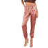 Satin Mid Waist Jogger Pants