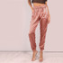 Satin Mid Waist Jogger Pants