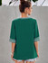 Womens Casual V Neck Shirt  Embroidered Print Blouse