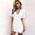 Women Summer T-Shirt Loose Short Sleeve TShirts Sexy V-Neck Cotton Tee Shirt