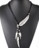 Feather Statement Necklaces Pendants Vintage Rope Chain Necklace Women Accessories