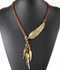 Feather Statement Necklaces Pendants Vintage Rope Chain Necklace Women Accessories