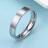 316L stainless steel silver Women 4mm 6mm Male couple rings