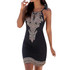Halter Neck Boho Print Sleeveless Casual Mini Sundress