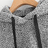 Grey Fluffy Hoodie Faux Fur Women Sweatshirts