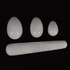 Drilled White Jade Yoni Egg Set, 3 Pieces with Wand