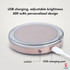 LED Lighted Vanity Travel Makeup Mirror Foldable Compact USB Charging Cosmetic Makeup Mirror Light Beauty Tools