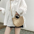 Handmade Half-Round Rattan Woven Straw Bag