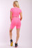 Neon Side Stripes 2 Pieces Set Cropped Top Shorts set