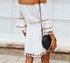 Off Shoulder Sexy Vintage Patchwork Dress