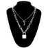 Double Layer Lock Chain Necklace