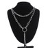 Double Layer Lock Chain Necklace