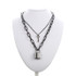Double Layer Lock Chain Necklace