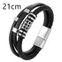 Men's Braided Leather & Stainless Steel Bracelet