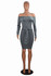 Bodycon Bandage Evening Cocktail Party Dress Women Off the Shoulder Long Sleeve Sexy Dress