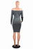 Bodycon Bandage Evening Cocktail Party Dress Women Off the Shoulder Long Sleeve Sexy Dress
