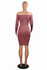 Bodycon Bandage Evening Cocktail Party Dress Women Off the Shoulder Long Sleeve Sexy Dress