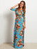 Floral Printed V-neck Maxi Dress