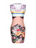 Casual Round Neck Floral Striped Sleeveless Bodycon Dress